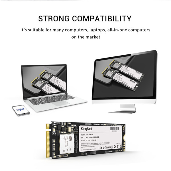 SSD M.2 NVMe 256GB Kingfast F8N, up to 2100/1700Mbs KF1313DCS25BY-256