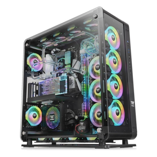 Kućište Thermaltake Core P8 TG Black/Black/Wall Mount/SPCC/4mm Tempered Glass*3