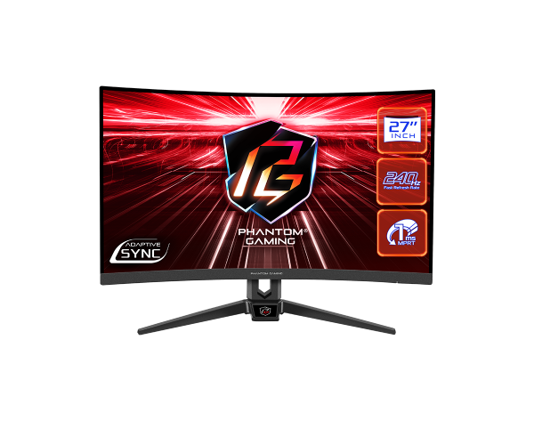 Monitor 27'' AsRock PG27F15RS1A VA 1920x1080/240Hz/1ms/HDMIx2/DP/zvučnici