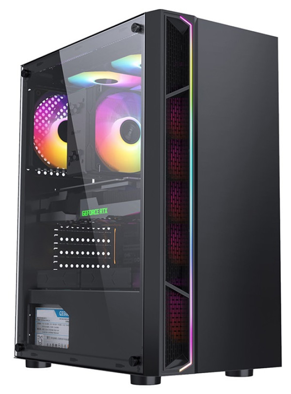 Kućište Raptor Vertos RGB/Black/Window/Bez Napajanja