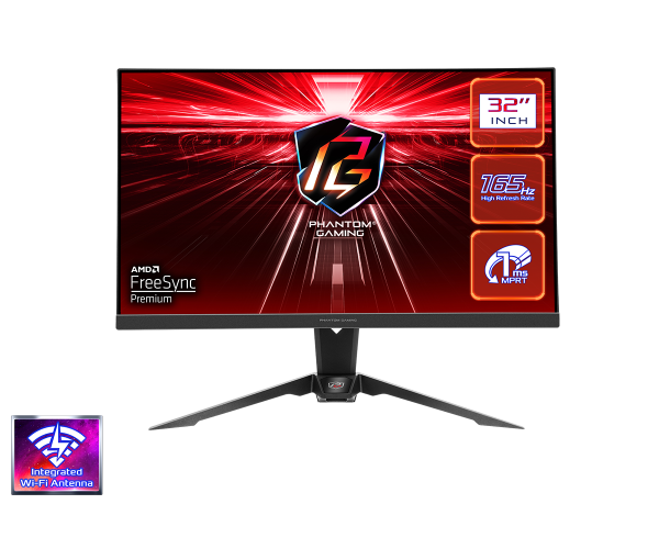 Monitor 31.5'' AsRock PG32QF2B VA 2560x1440/165Hz/1ms/2xHDMI/DP/AMD FreeSync