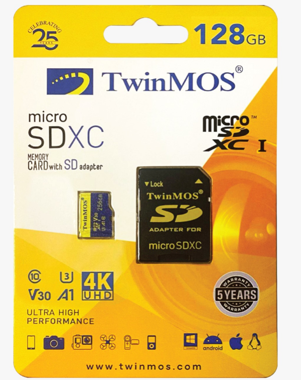MicroSDXC TwinMOS 128GB TM128MSDXC10V30U3, UHS-3, V30