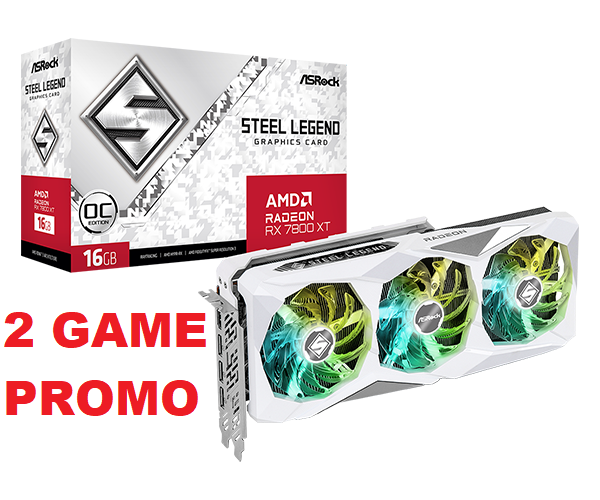 SVGA Asrock Radeon RX 7800 XT Steel Legend 16GB GDDR6 OC, RX7800XT SL 16GO