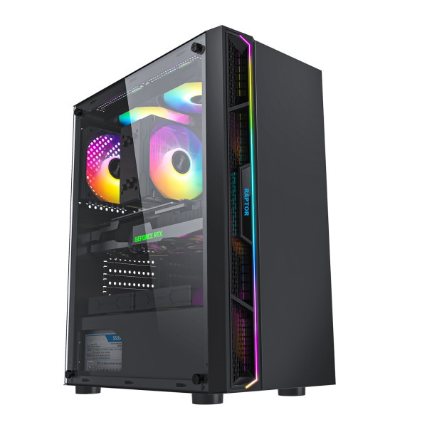 Kućište Raptor Vertos RV600 Black/Window/RGB/NO PSU