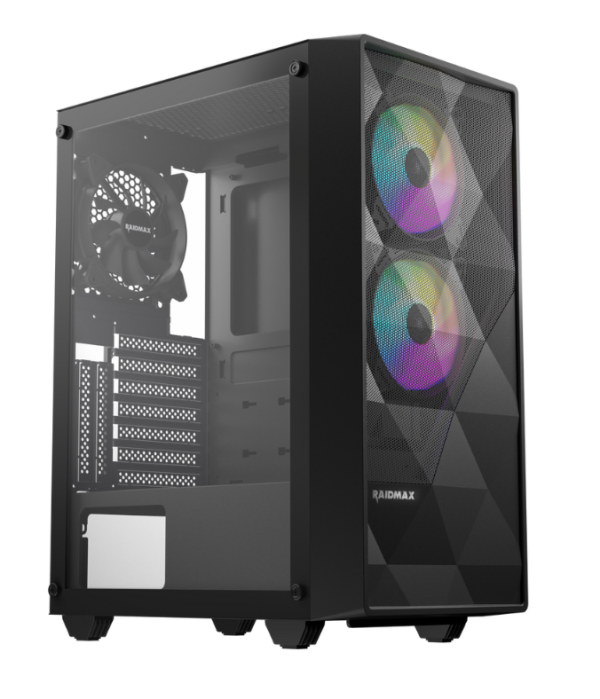 Kuciste Raidmax Meshian X902 Black ARGB, 3x ARGB fan/Window/X902TBF