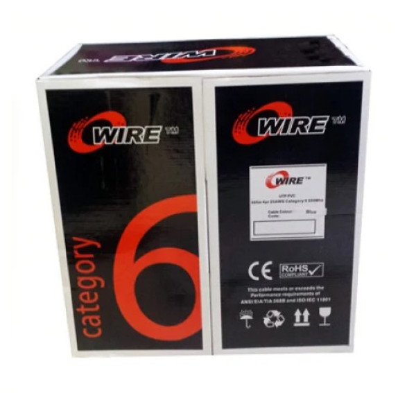 LAN UTP kabl OWIRE Cat6 Solid/CCA/0,56mm/Plavi/305m