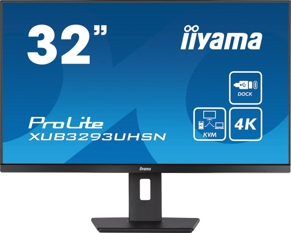 Monitor 31.5'' Iiyama XUB3293UHSN-B5 IPS 3840x2160/60Hz/4ms/HDMI/DP/USB/RJ45/zvuč  