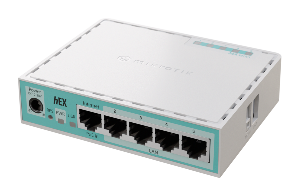 LAN MikroTik E50UG hEX ruter sa 5 x Gigabit LAN / WAN portova 10/100/1000Mb/