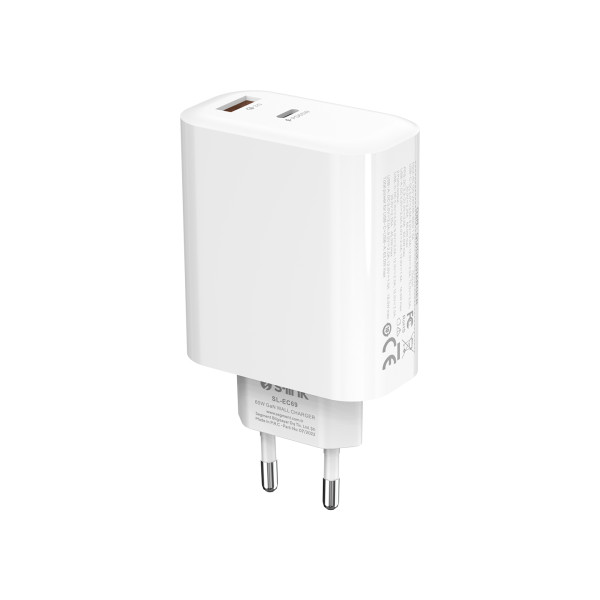 Strujni adapter S-link SL-EC69 65W PD 45W/QC 18W USB-C/USB-A Brzo punjenje