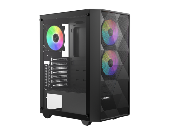 Kuciste Raidmax Meshian X902 S, 3x RGB fan/Crni/Window/X902TBS