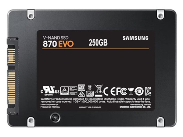 SSD 2.5'' SATA Samsung 870 EVO 250GB, 560/530MBs MZ-77E250BW